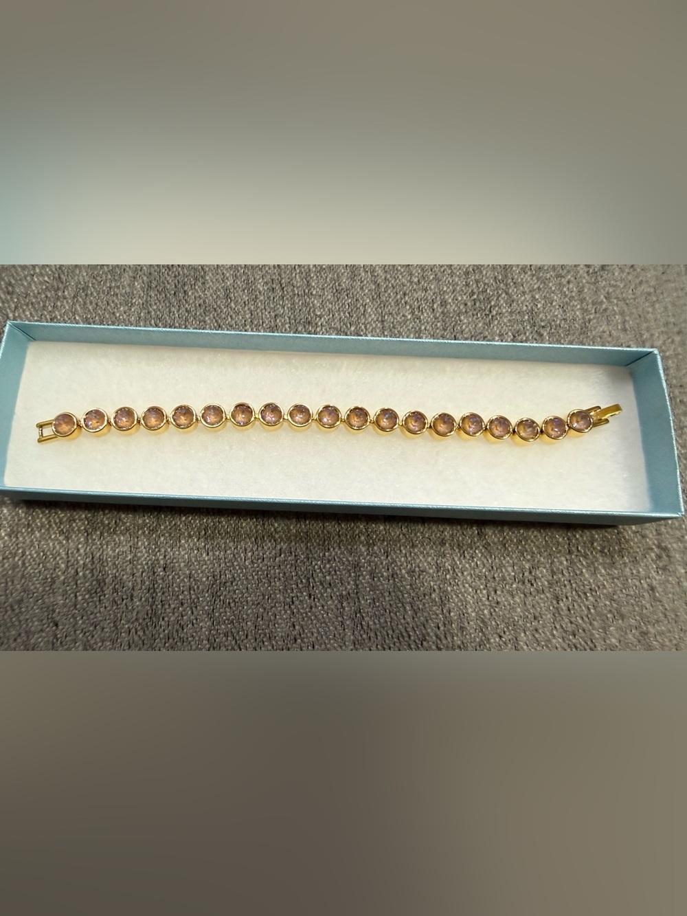 BNIB Touchstone Crystal by Swarovski Golden Ice Bracelet - Picture 3 of 7